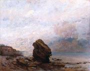 Gustave Courbet Isolated Rock (Le Rocher isolx) Sweden oil painting artist